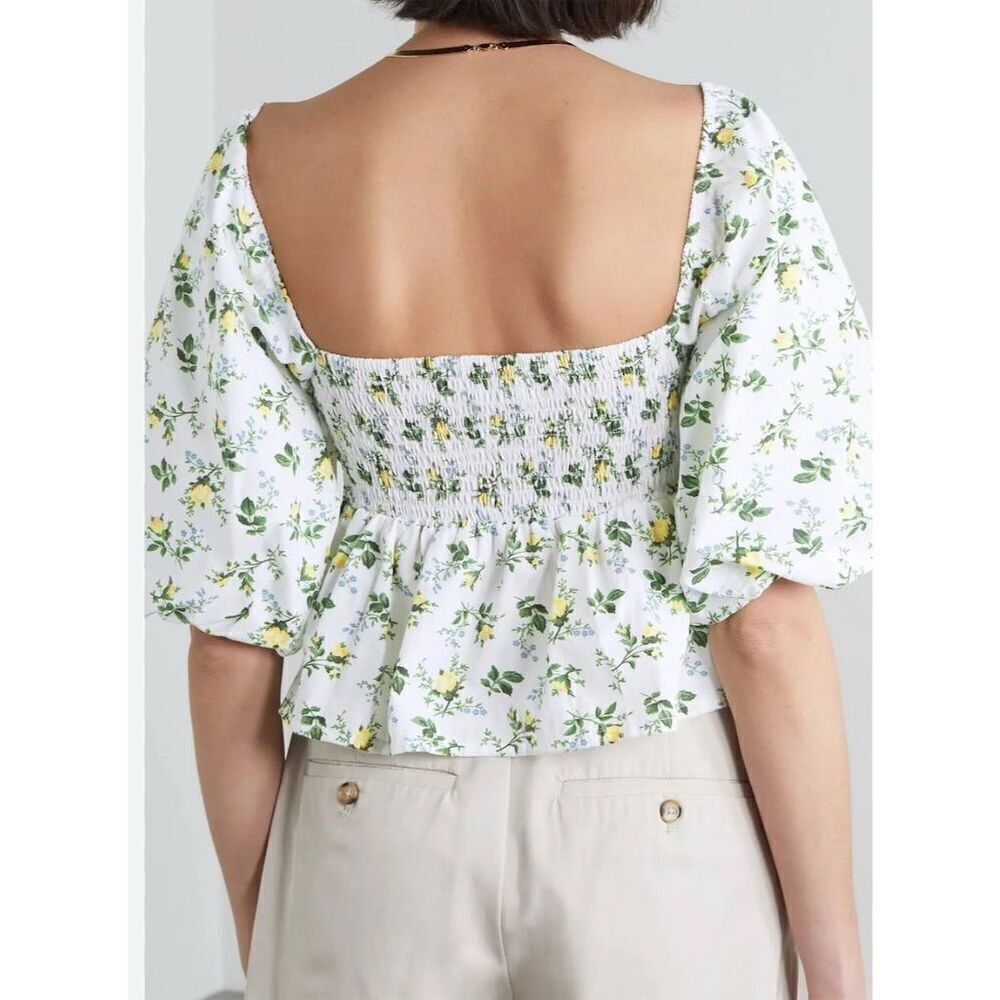 FAITHFULL THE BRAND Women's Floral Crop Top Size 10 Multicolor - Picture 3 of 13